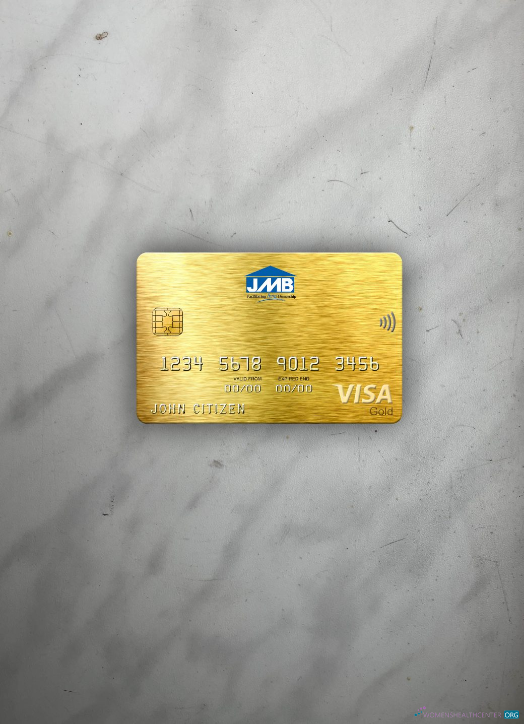 Download Jamaica Mortgage bank visa gold card photolook front Photoshop template